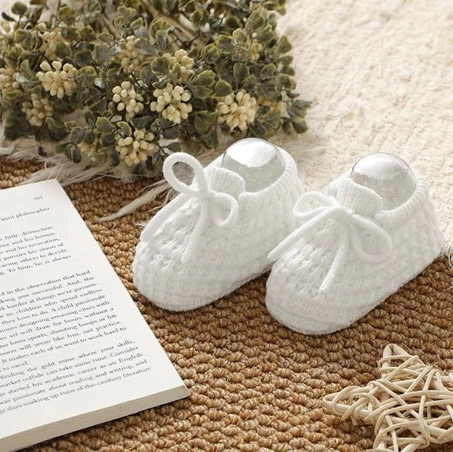 Classic Knit Booties with Tie (0-12M) - Image 9