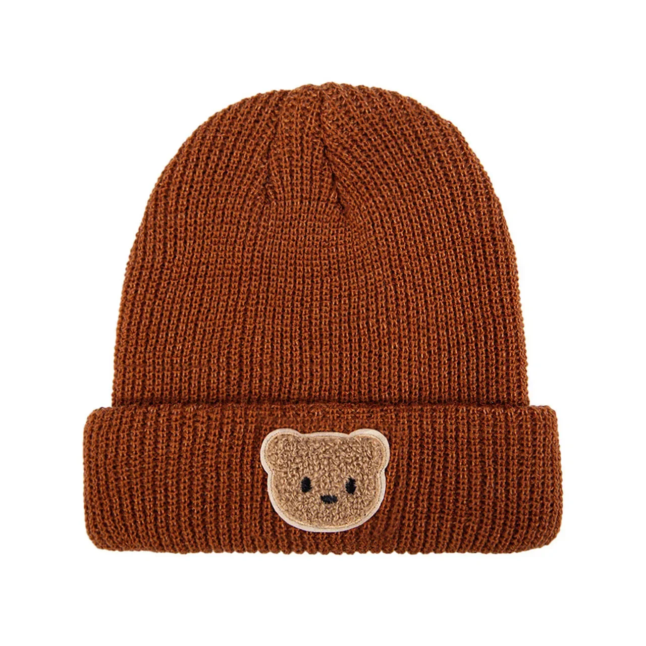 Knitted Baby Beanie with Teddy Bear Patch – Soft & Warm Winter Hat (6-36M) - Image 6