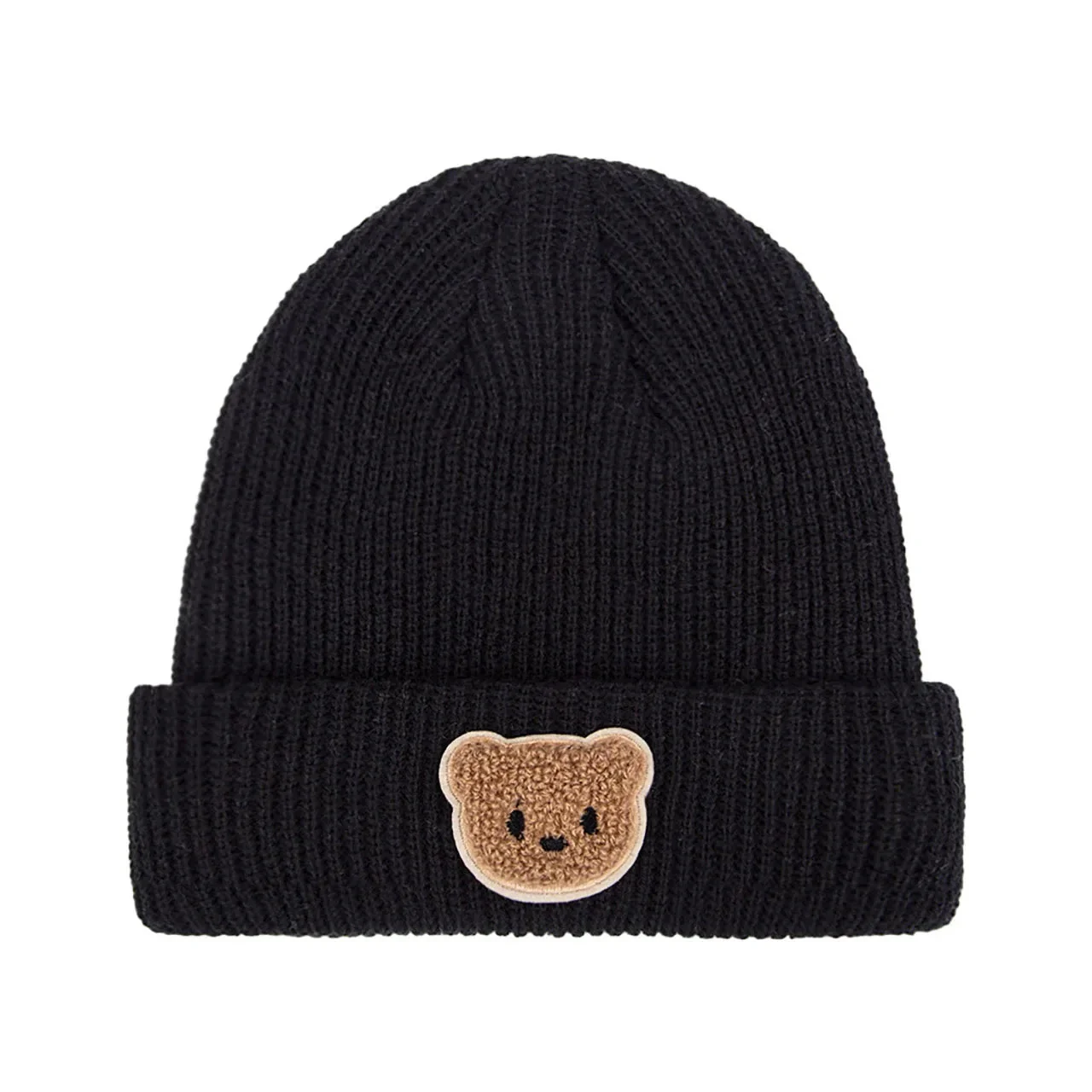 Knitted Baby Beanie with Teddy Bear Patch – Soft & Warm Winter Hat (6-36M) - Image 8