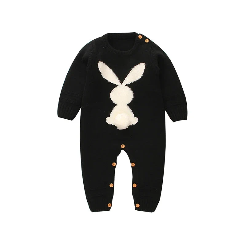 Knitted Baby Bunny Romper – Warm Long Sleeve Jumpsuit (3–24M) - Image 10