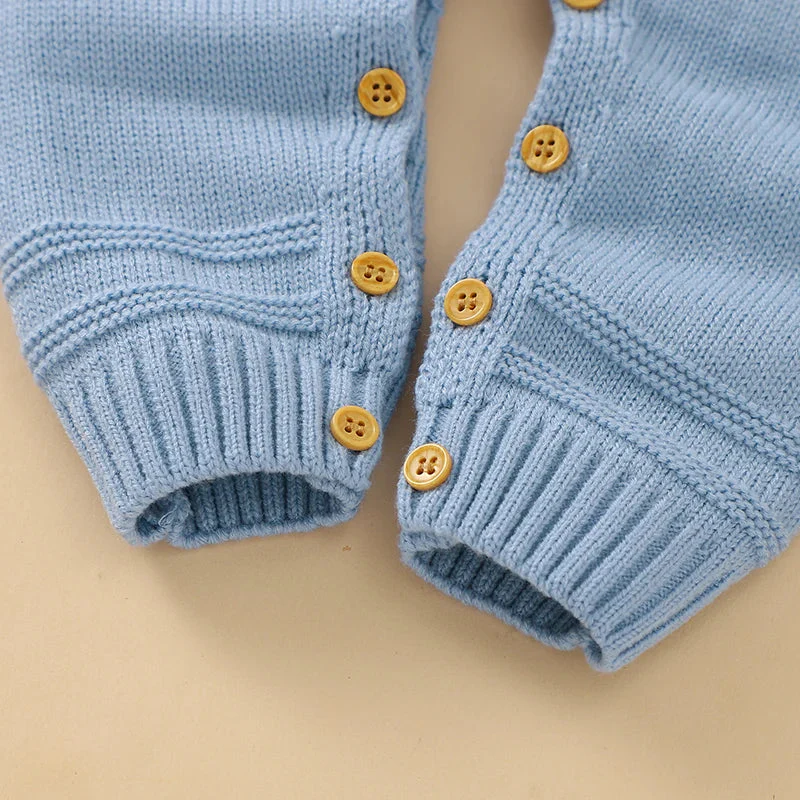Knitted Baby Bunny Romper – Warm Long Sleeve Jumpsuit (3–24M) - Image 5