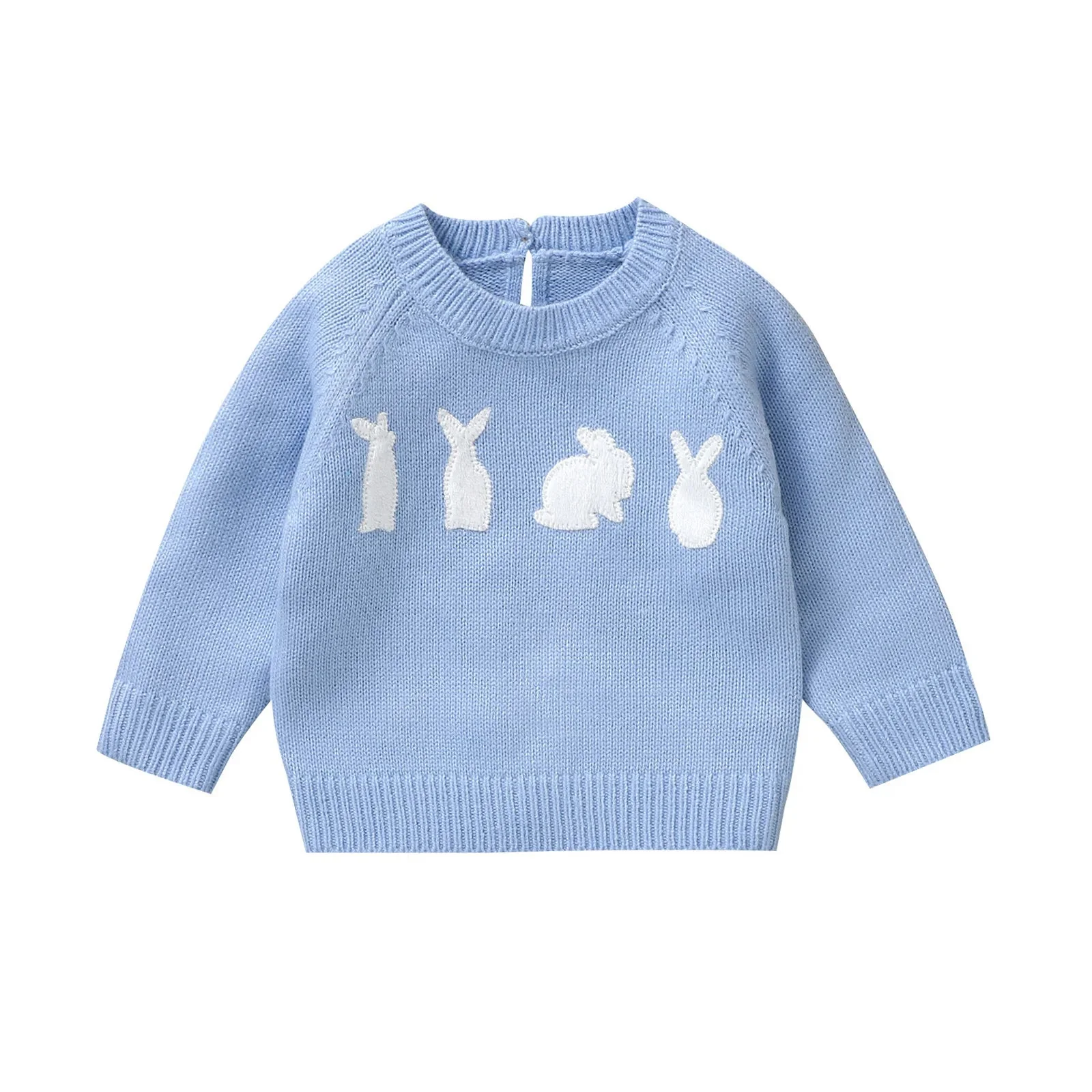 Knitted Baby Bunny Sweater – Warm Long Sleeve Pullover (6-36M)