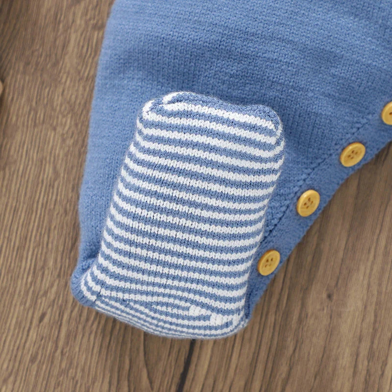 Knitted Baby Footed Romper – Horse Pattern One-Piece (0–12M) - Image 7