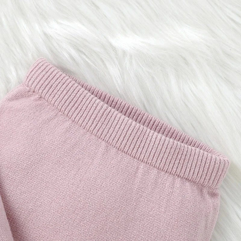 Knitted Baby Girl Outfit Set – Long Sleeve Top & Pants (0–12M) - Image 6