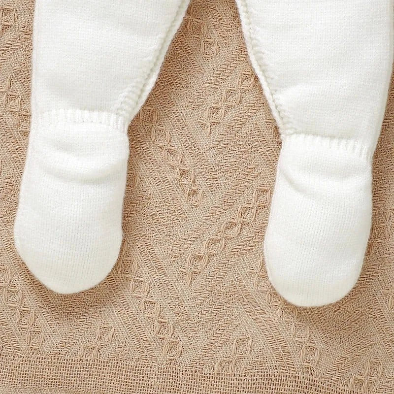 Footed Knit Jumpsuit & Hat Set (0-12M) - Image 7