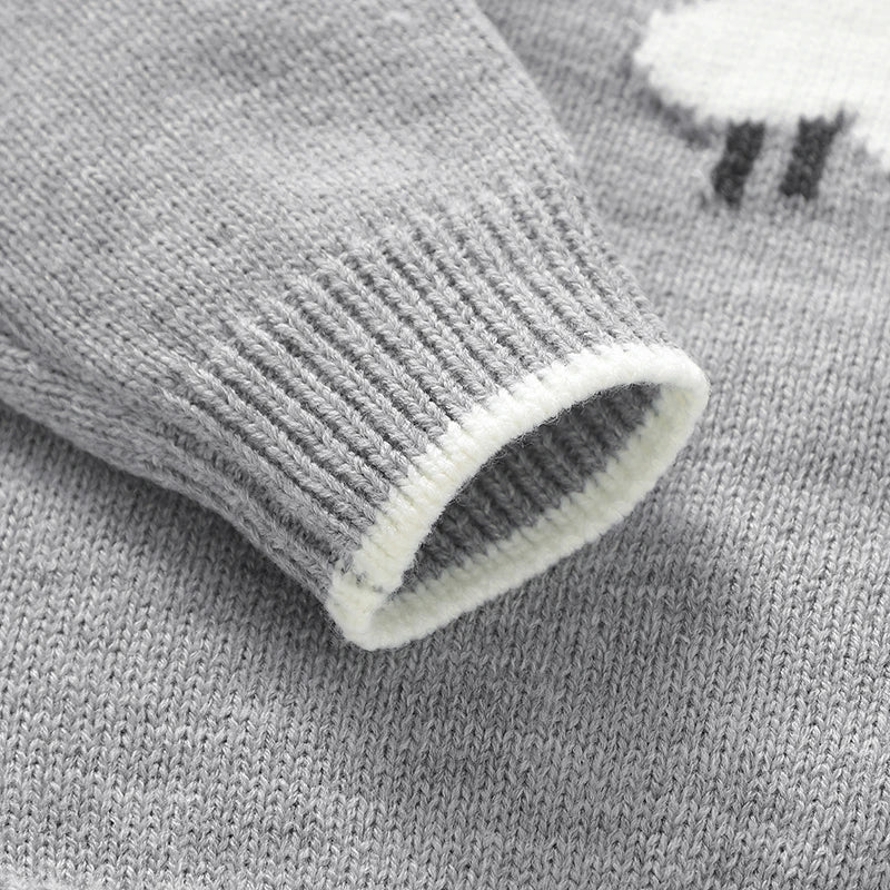 Knitted Baby Sweater & Pants Set with Sheep Design – Cozy 2-Piece Outfit (9-36M) - Image 4
