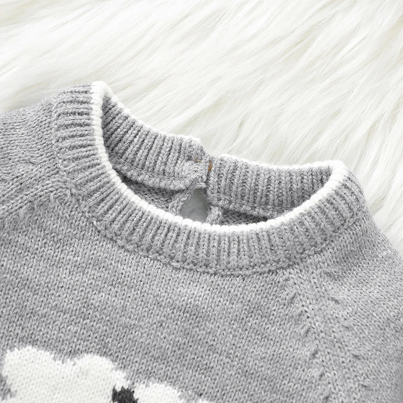 Knitted Baby Sweater & Pants Set with Sheep Design – Cozy 2-Piece Outfit (9-36M) - Image 6