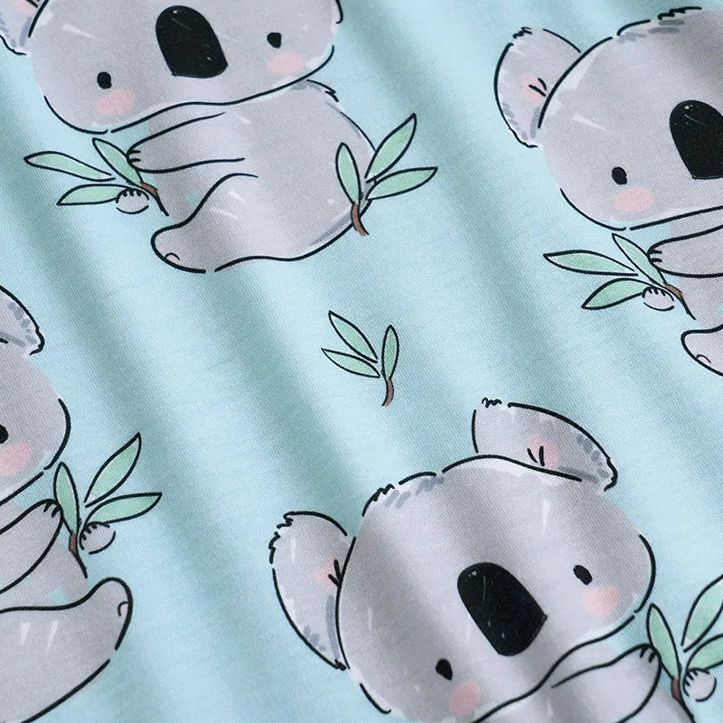 Koala Print Baby Short Sleeve Romper Outfit (0–18M) - Image 6