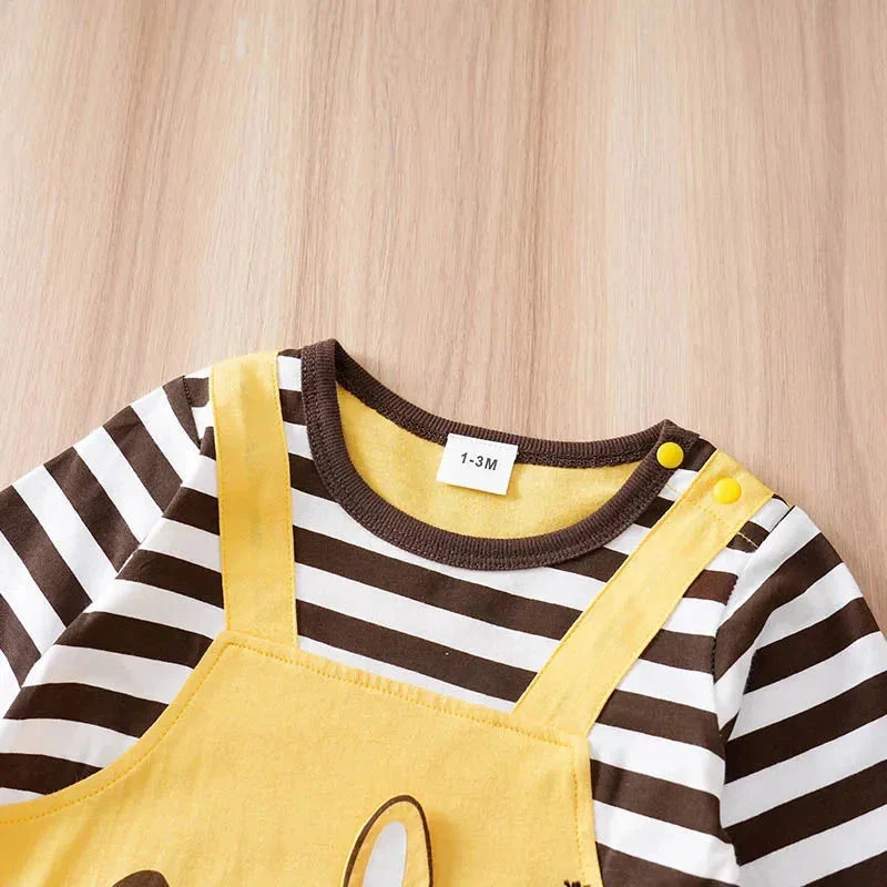 Long Sleeve Cotton Baby Cow Romper Outfit (0–18M) - Image 4