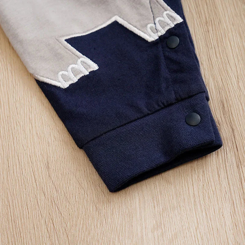 Long Sleeve Cotton Baby Elephant Romper Outfit (0–18M) - Image 7
