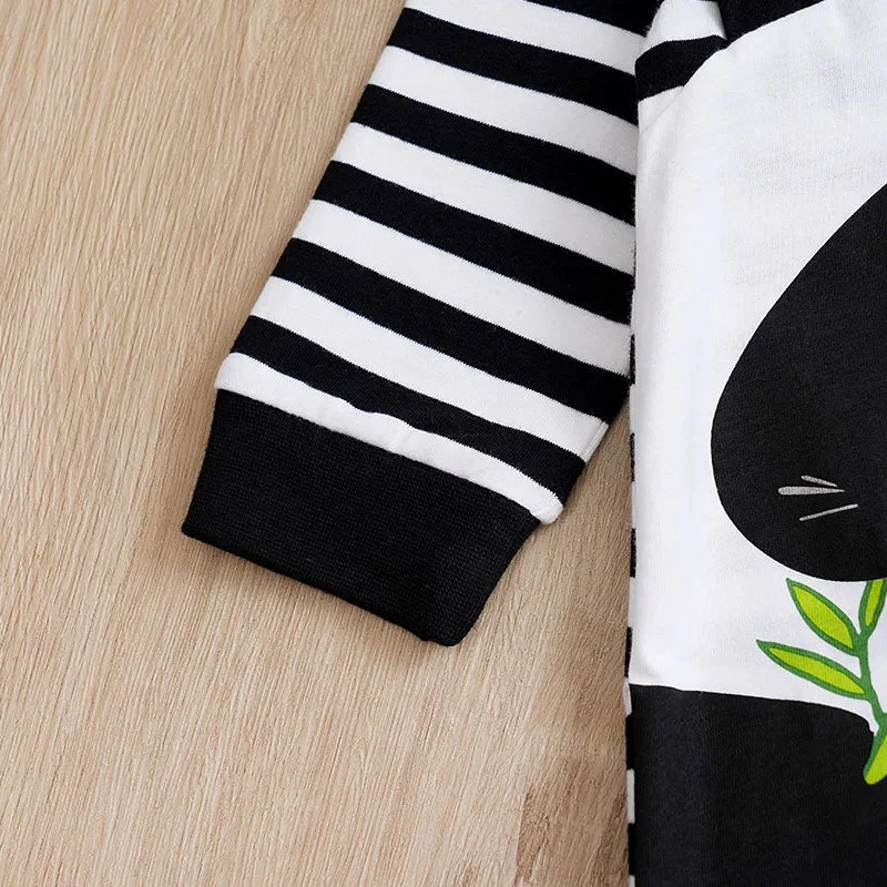 Long Sleeve Cotton Baby Panda Romper (0–18M) - Image 4