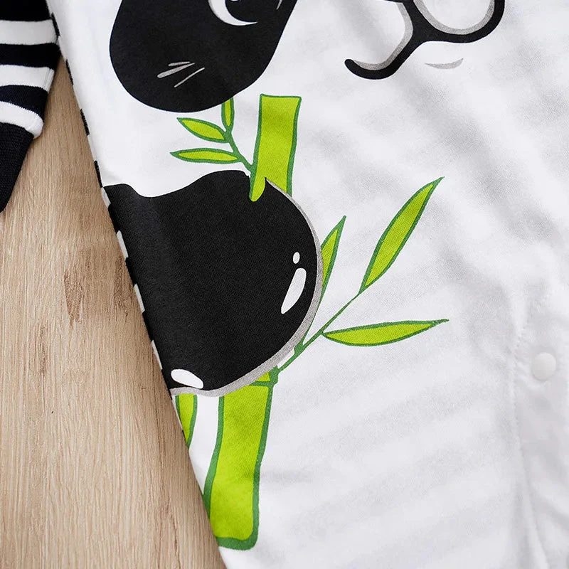 Long Sleeve Cotton Baby Panda Romper (0–18M) - Image 6