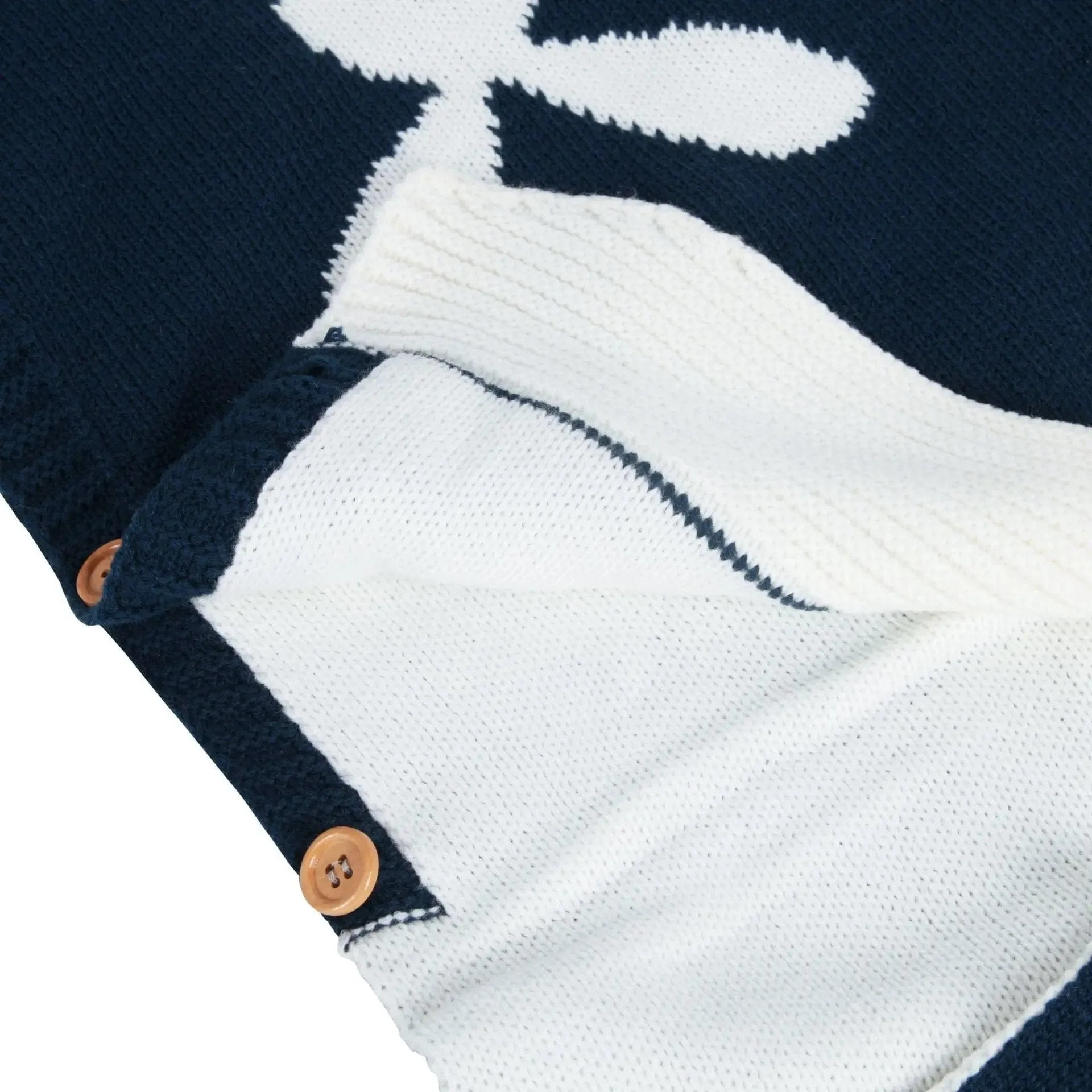 Rabbit Button Wool Blend Cocoon (0-12M) - Image 3