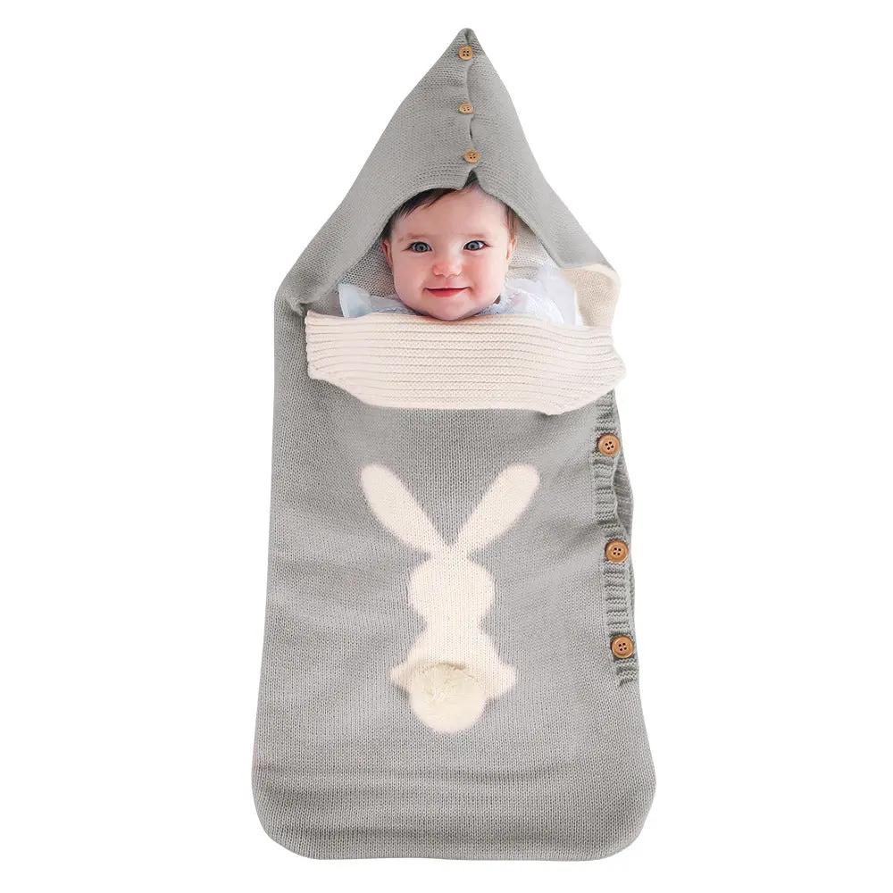 Rabbit Button Wool Blend Cocoon (0-12M) - Image 5