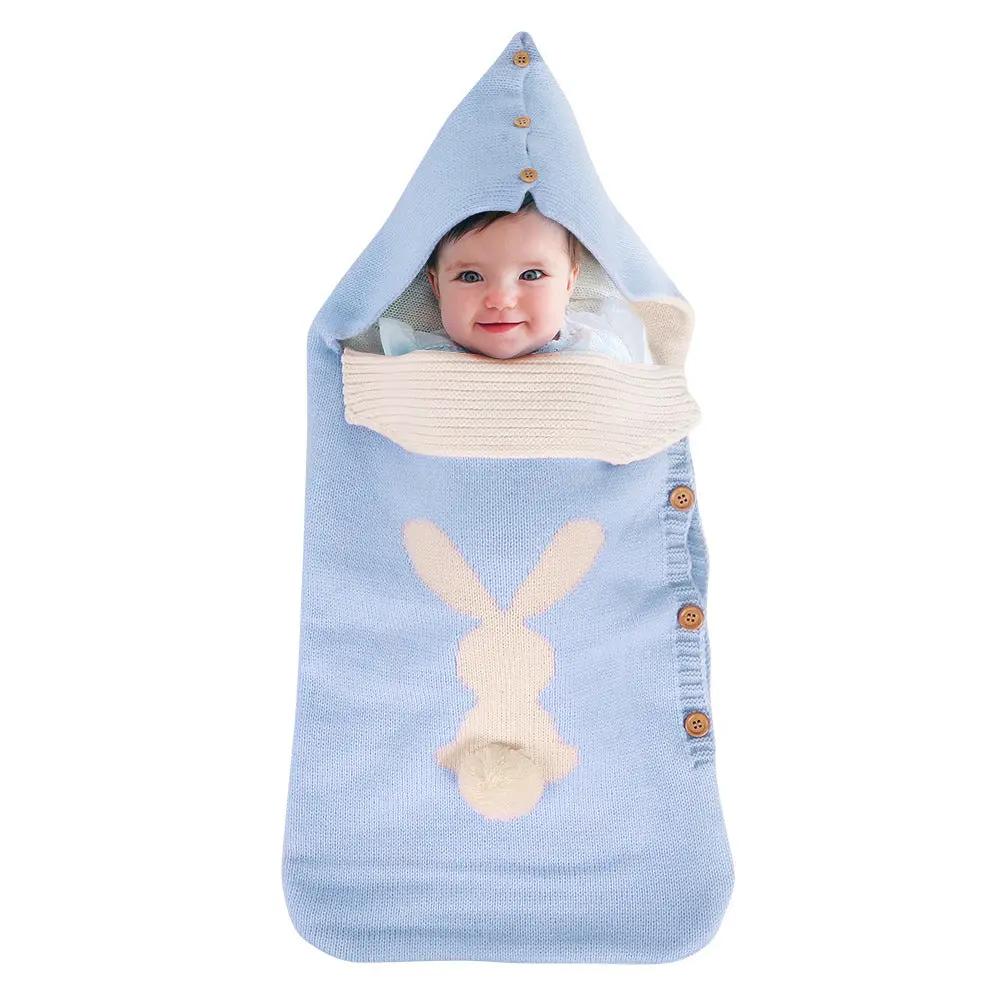 Rabbit Button Wool Blend Cocoon (0-12M) - Image 6