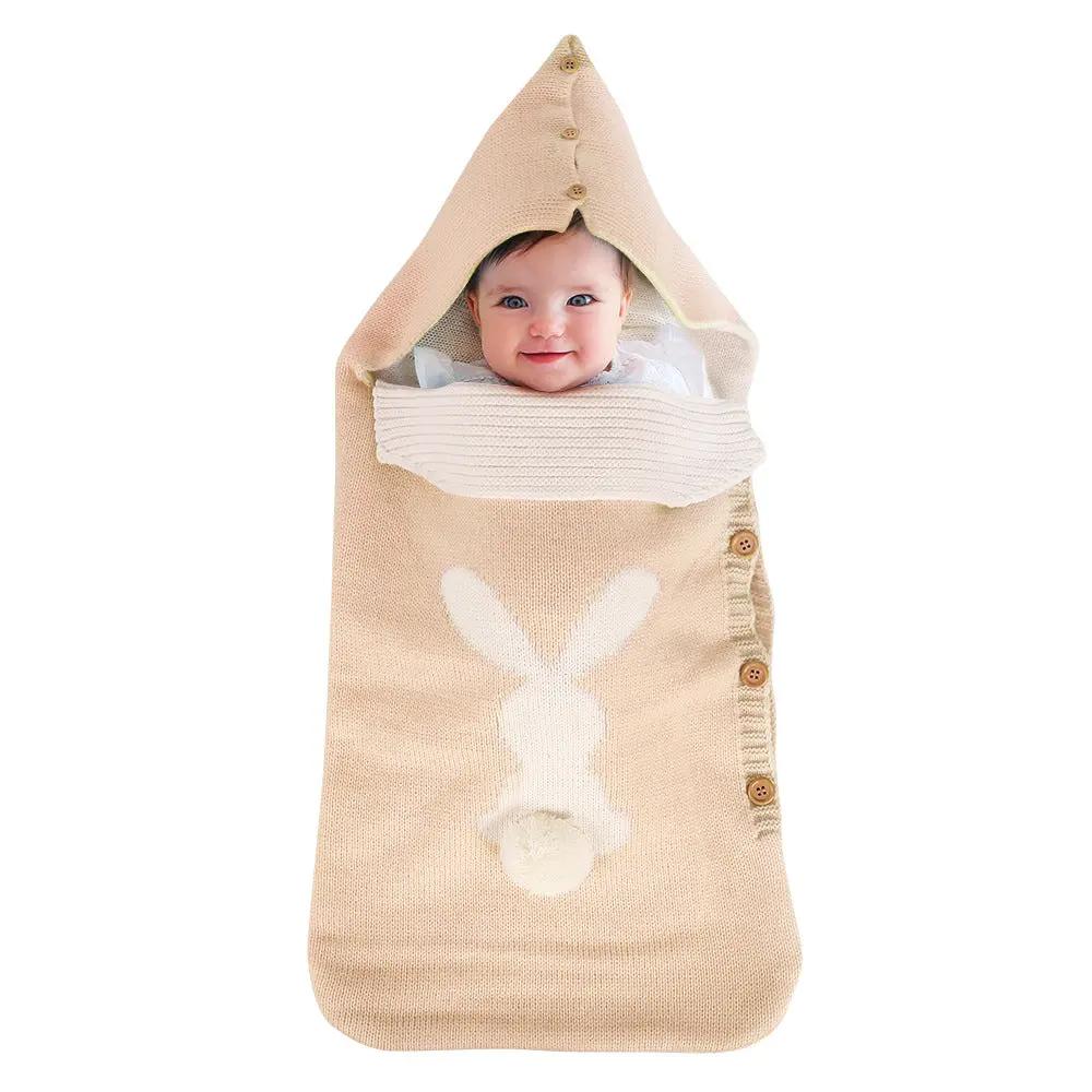 Rabbit Button Wool Blend Cocoon (0-12M) - Image 7