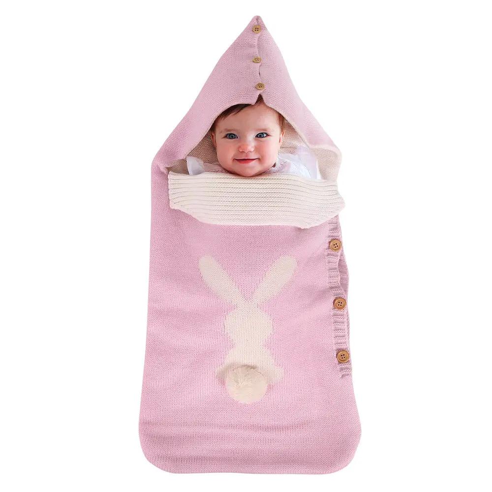 Rabbit Button Wool Blend Cocoon (0-12M) - Image 8