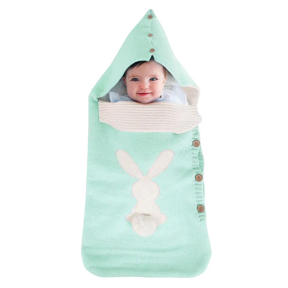 Rabbit Button Wool Blend Cocoon (0-12M) - Image 9
