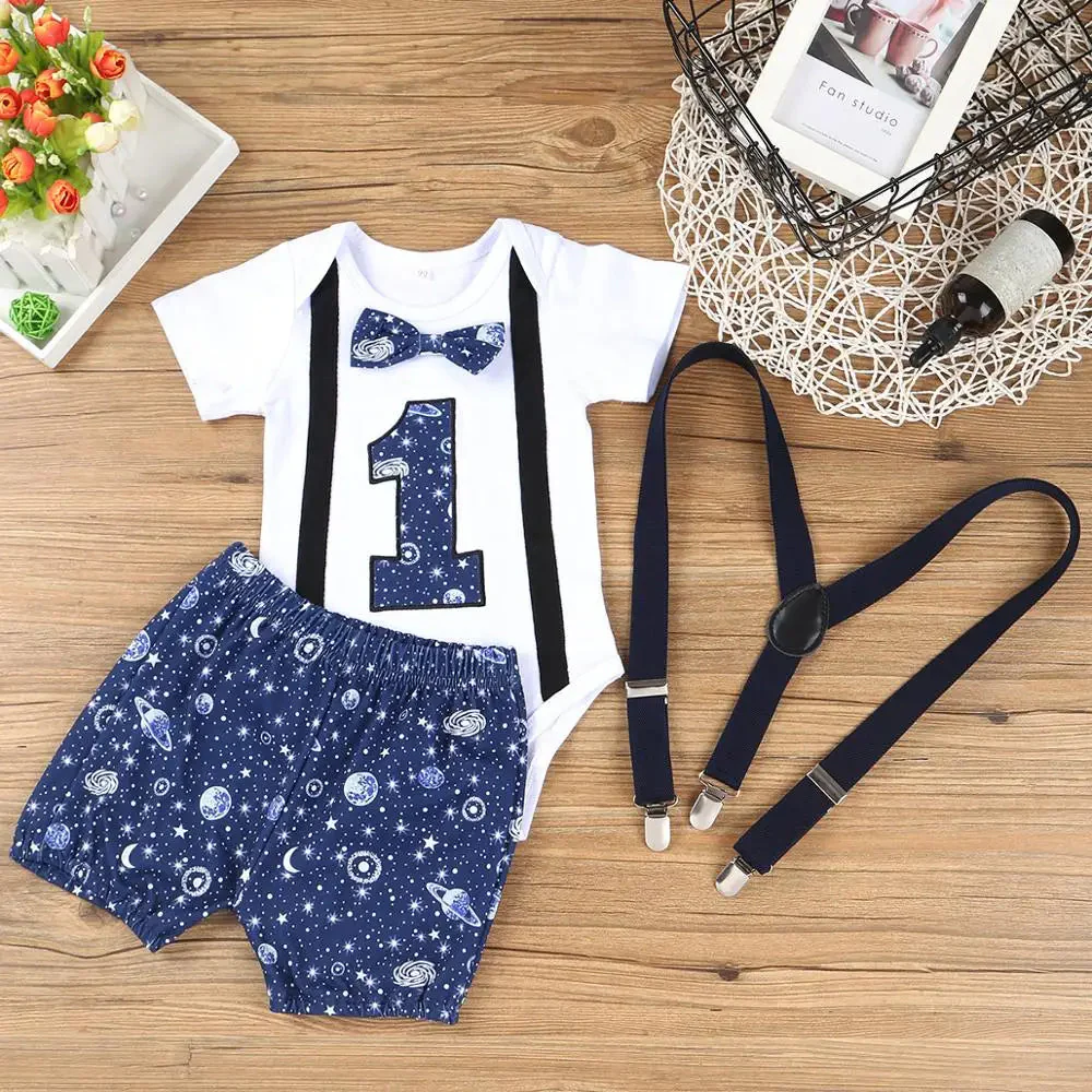 Gentleman Romper & Suspenders Set (3-Piece, 3-24M) - Image 3