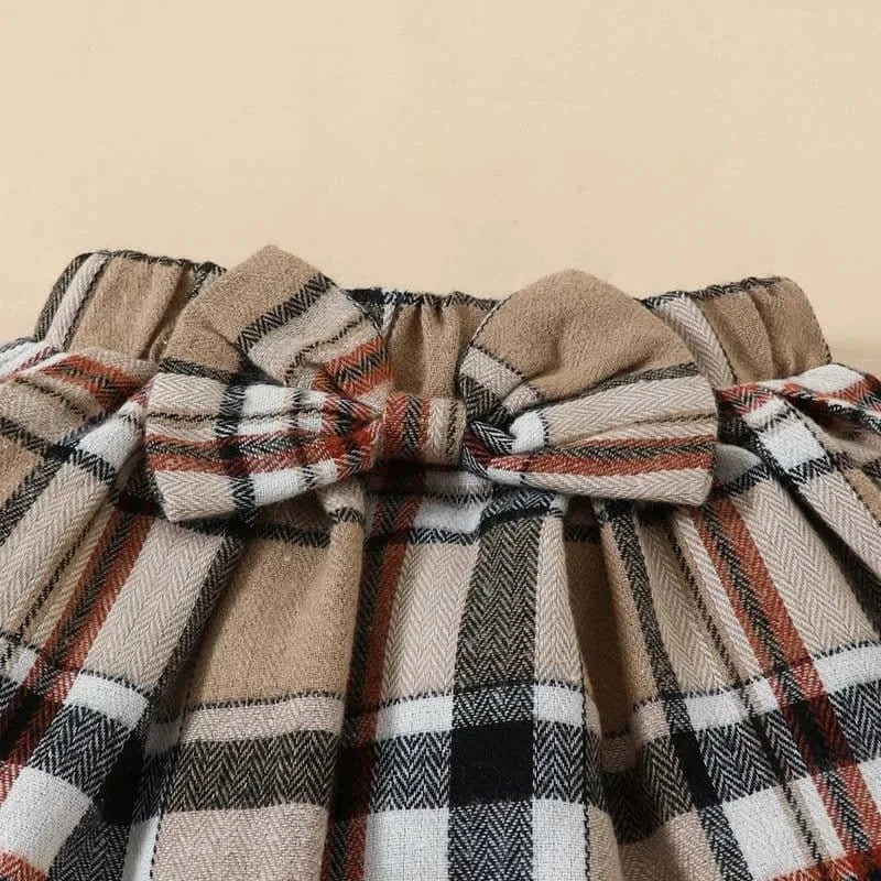 Teddy Bear Plaid Bow Romper (3-24M) - Image 8