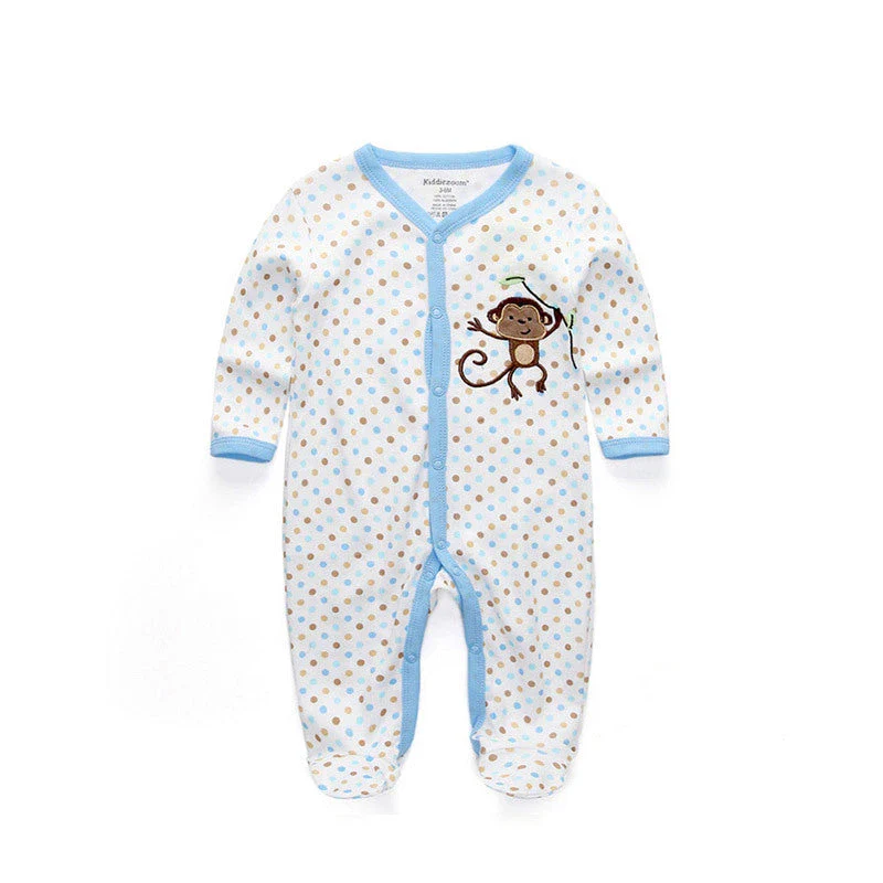 Double Button Cotton Sleepsuit (0-12M)
