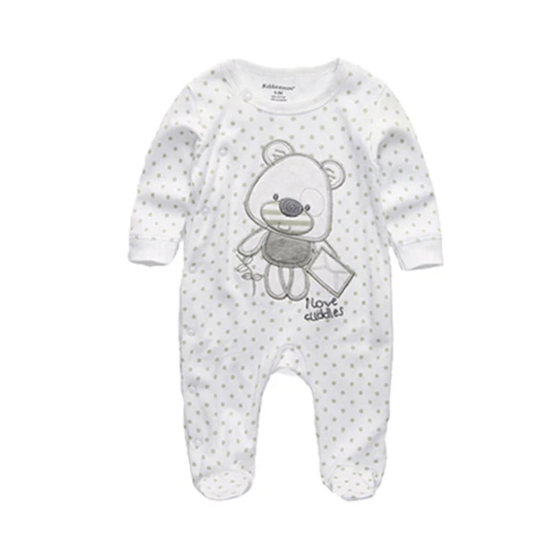Double Button Cotton Sleepsuit (0-12M) - Image 2