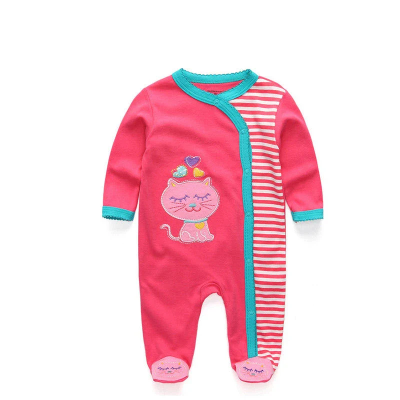 Double Button Cotton Sleepsuit (0-12M) - Image 3