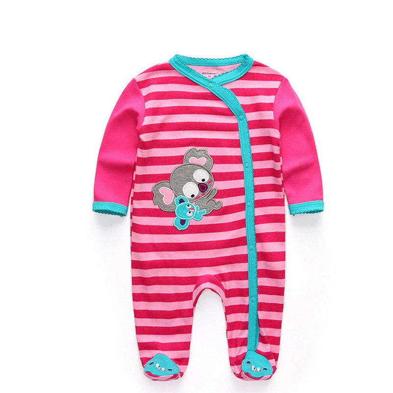 Double Button Cotton Sleepsuit (0-12M) - Image 4