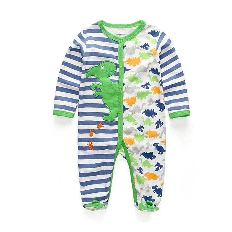 Double Button Cotton Sleepsuit (0-12M) - Image 5