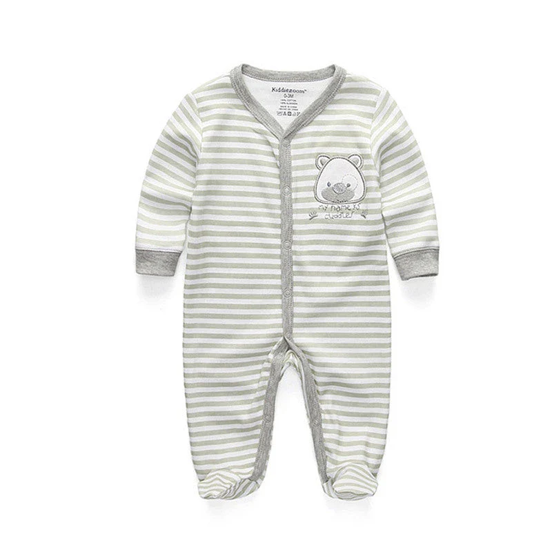 Double Button Cotton Sleepsuit (0-12M) - Image 6