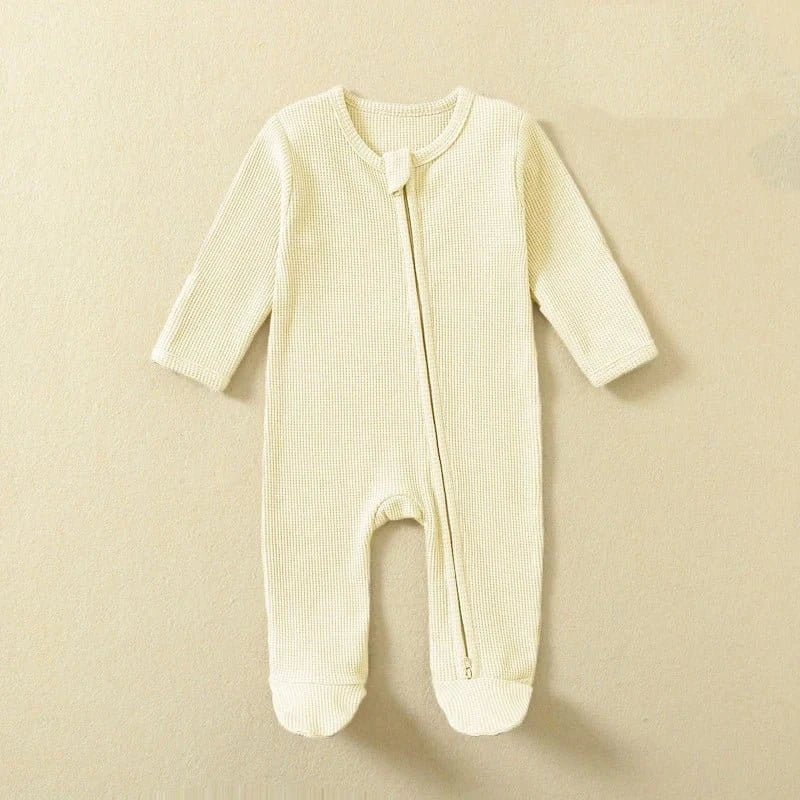 Organic Waffle Zip-Up Sleepsuit (3-18M) - Image 11