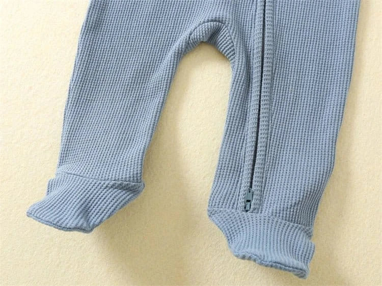 Organic Waffle Zip-Up Sleepsuit (3-18M) - Image 6