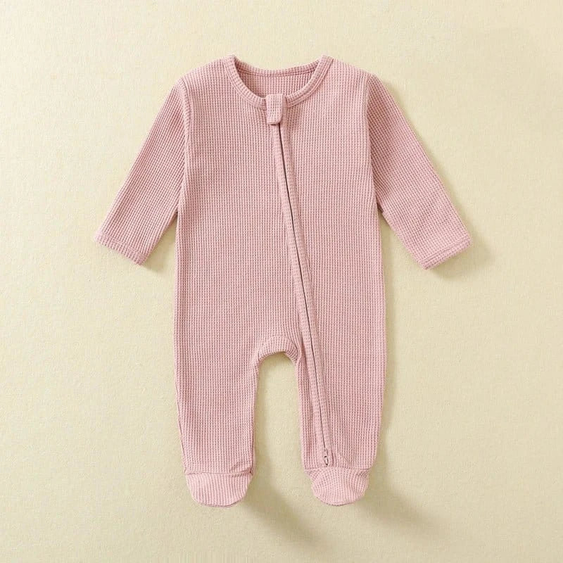Organic Waffle Zip-Up Sleepsuit (3-18M) - Image 8