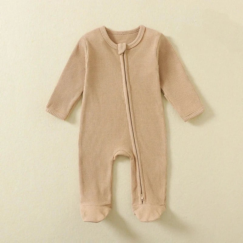 Organic Waffle Zip-Up Sleepsuit (3-18M) - Image 9