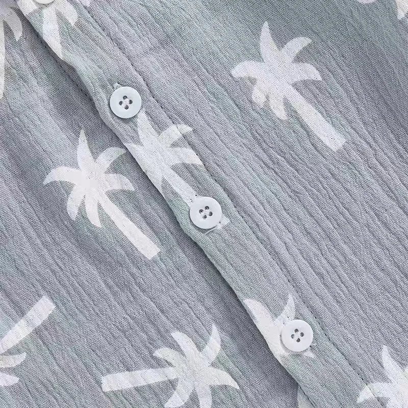 Palm Print Summer Baby Set – Button Shirt & Elastic Shorts (2-Piece - 6-36M) - Image 11