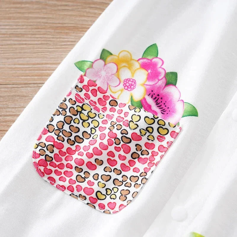 Pink Giraffe Baby Girl Sleeveless Romper (0–18M) - Image 6