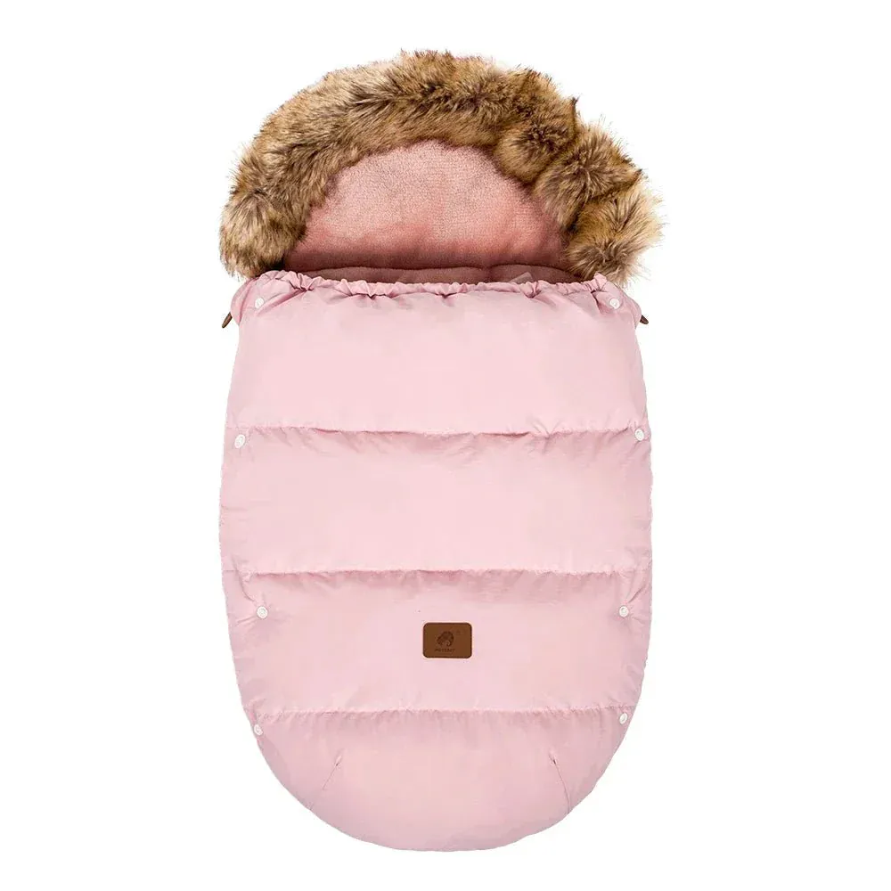 Premium Universal Stroller Footmuff with Removable Faux Fur (0-24M) - Image 6