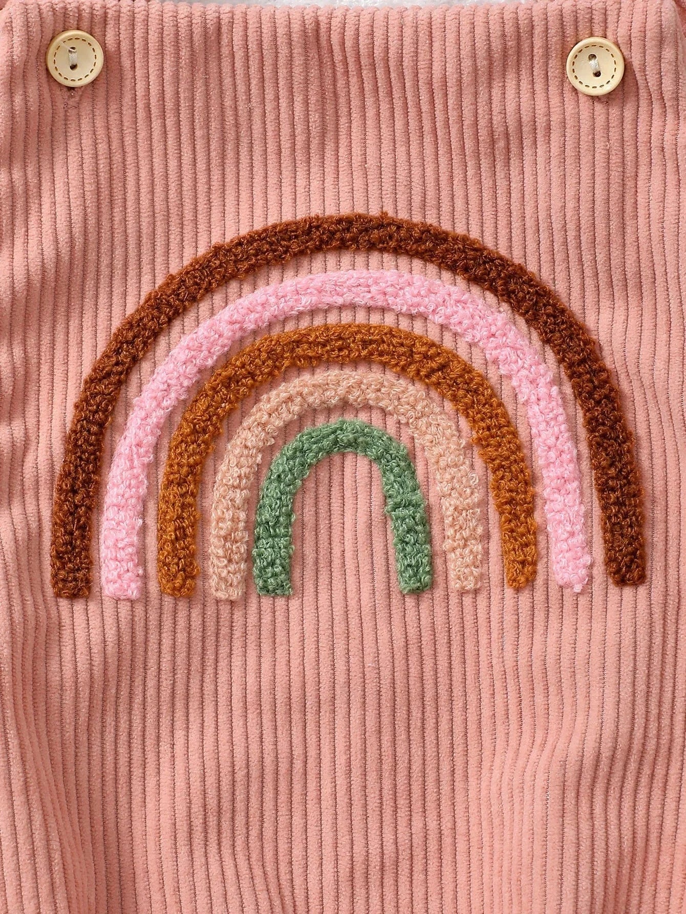 Rainbow Embroidered Baby Romper – Sleeveless Ruffled Straps + Matching Headband (0-12M) - Image 14