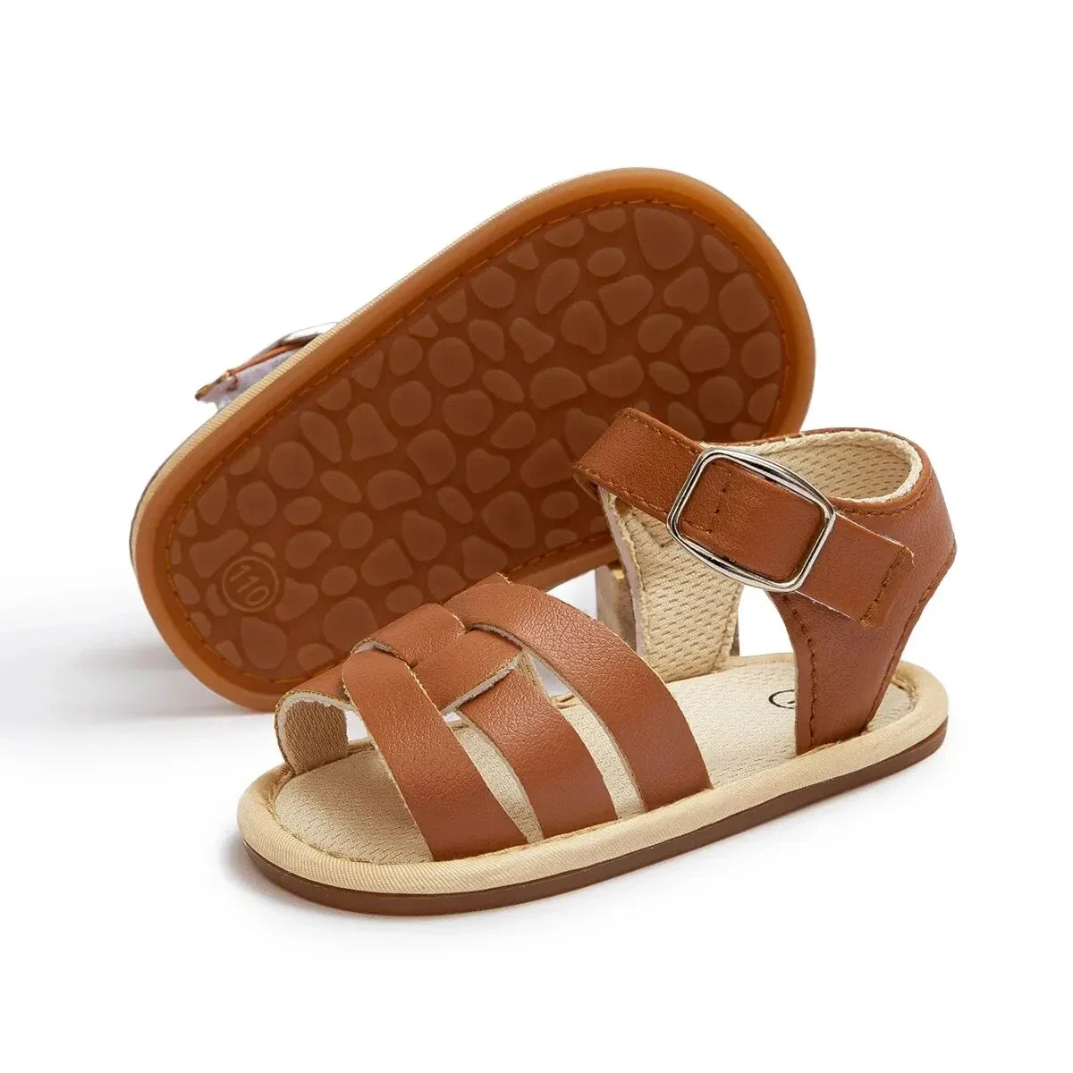 Retro Leather Summer Sandals for Babies – First Steps with Soft Soles (0-18M) - Image 16