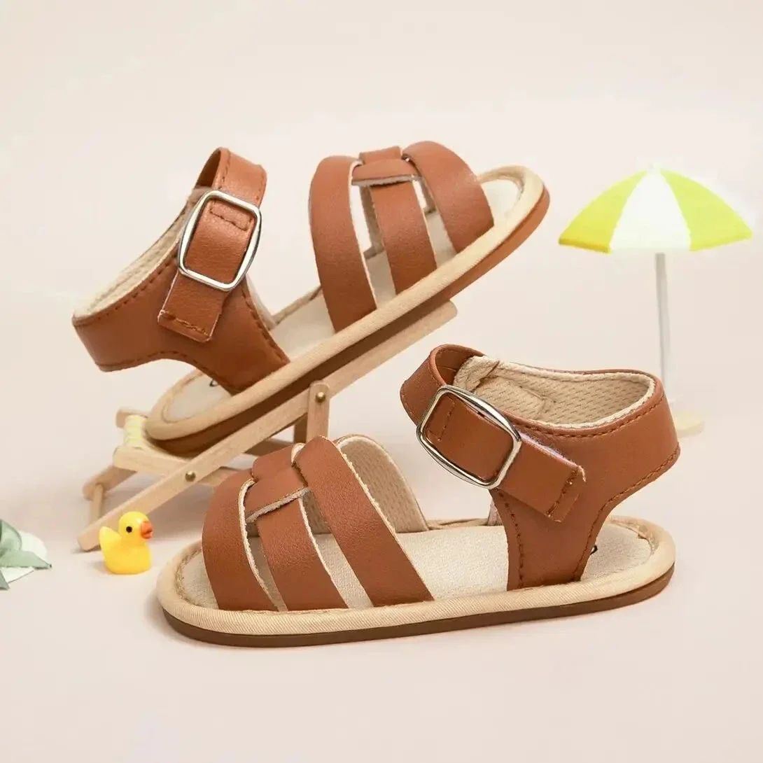 Retro Leather Summer Sandals for Babies – First Steps with Soft Soles (0-18M) - Image 17