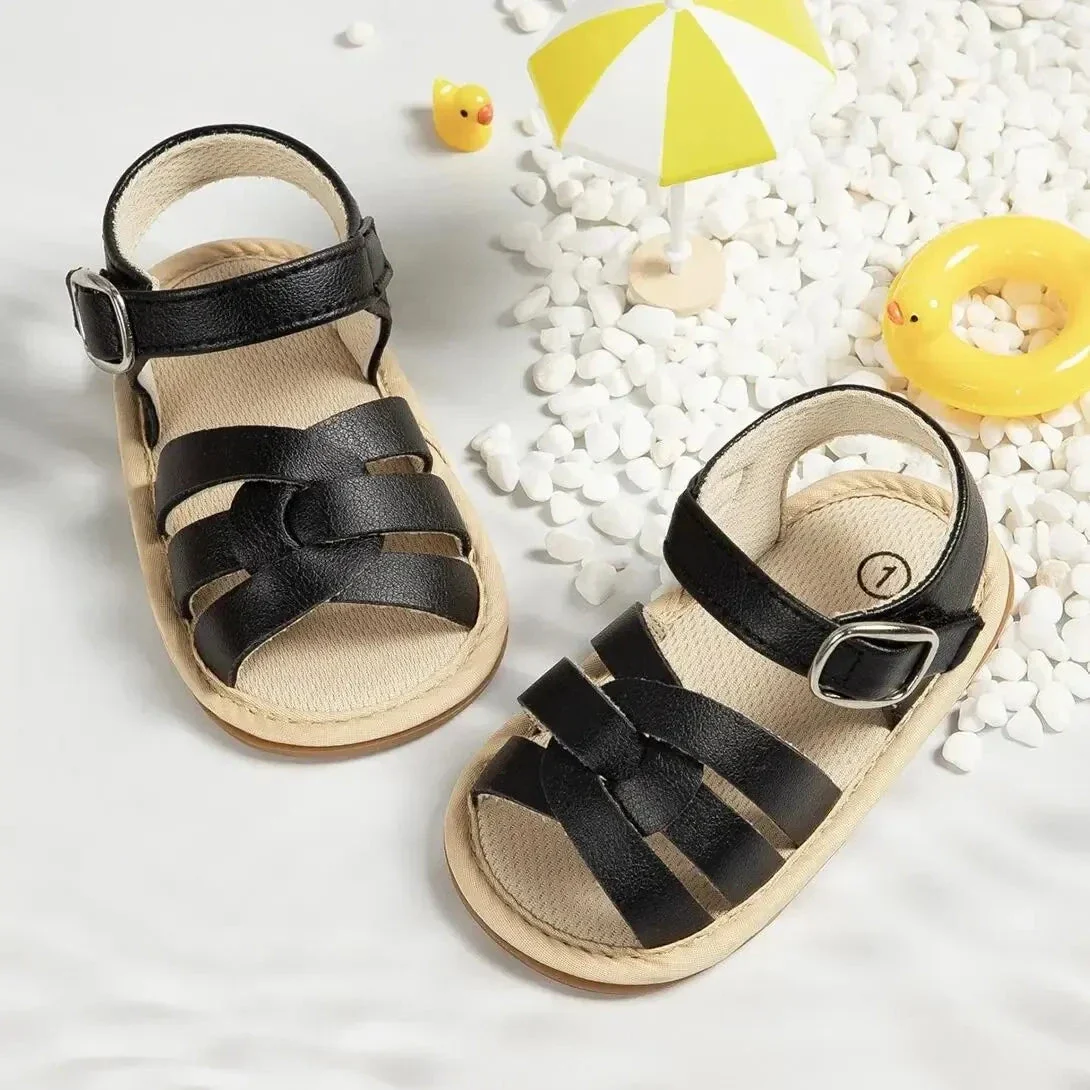 Retro Leather Summer Sandals for Babies – First Steps with Soft Soles (0-18M) - Image 21