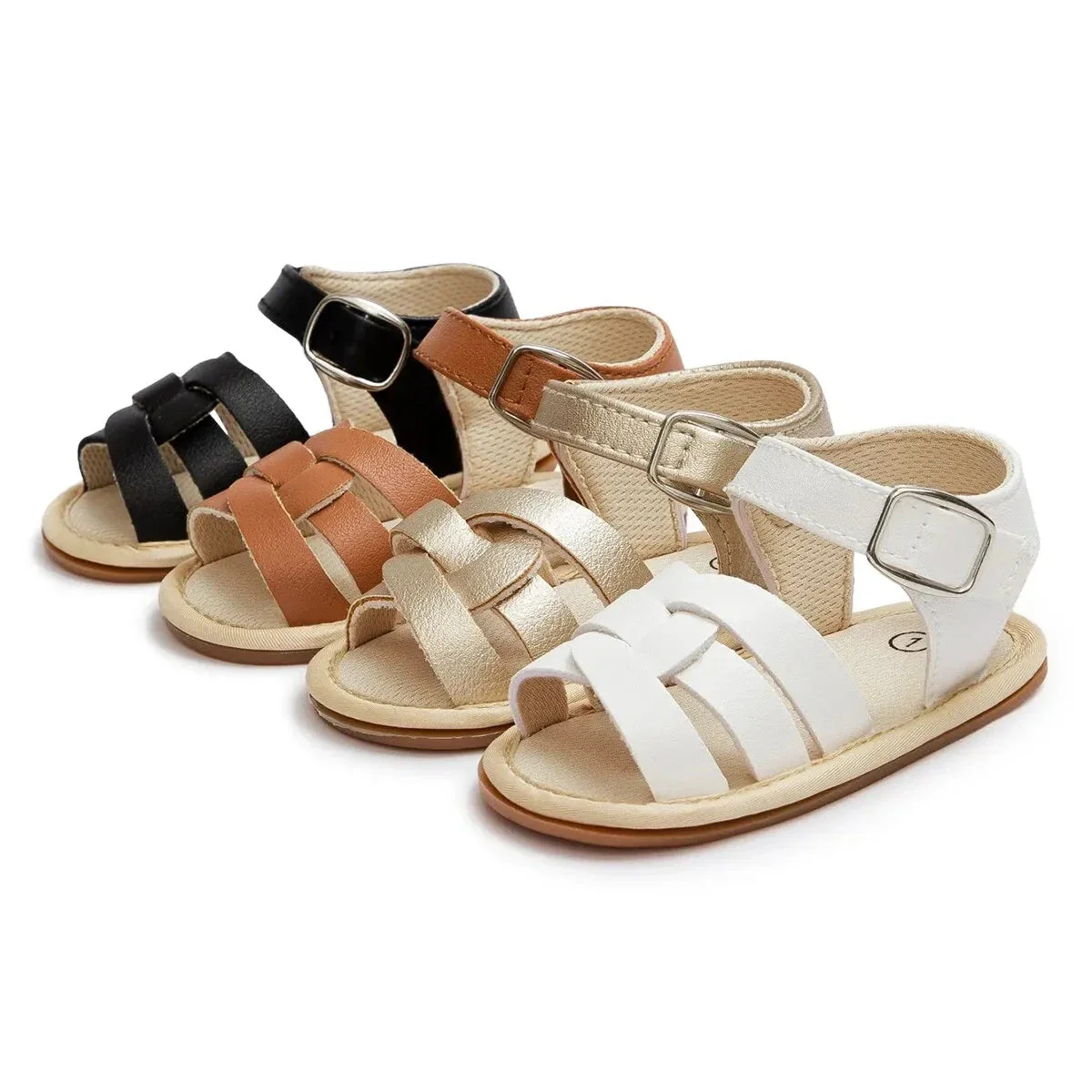 Retro Leather Summer Sandals for Babies – First Steps with Soft Soles (0-18M) - Image 22