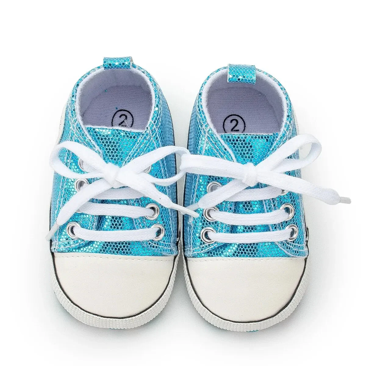 Shimmer Canvas Baby Sneakers – First Walkers (0-18M) - Image 4