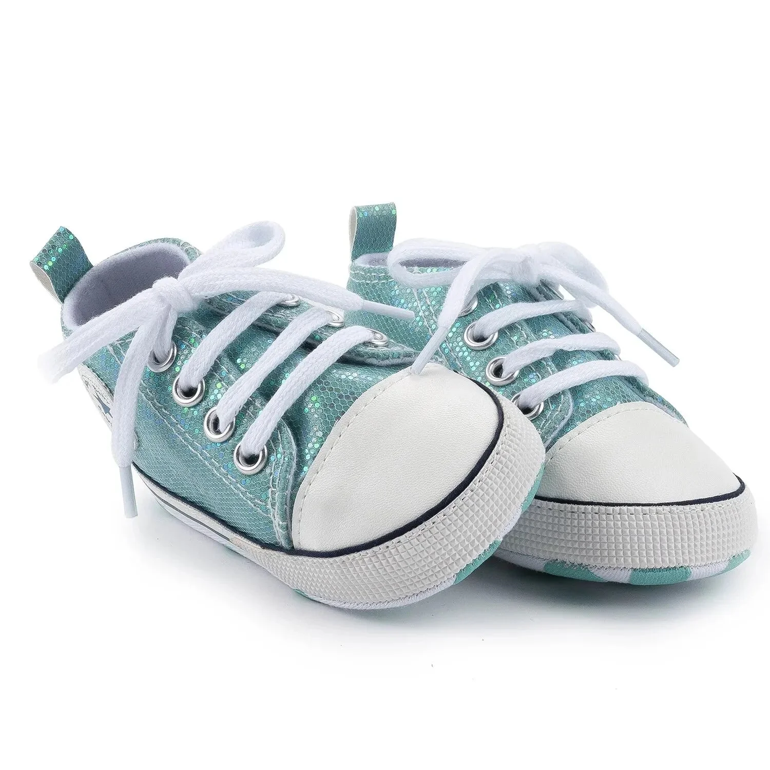Shimmer Canvas Baby Sneakers – First Walkers (0-18M) - Image 6