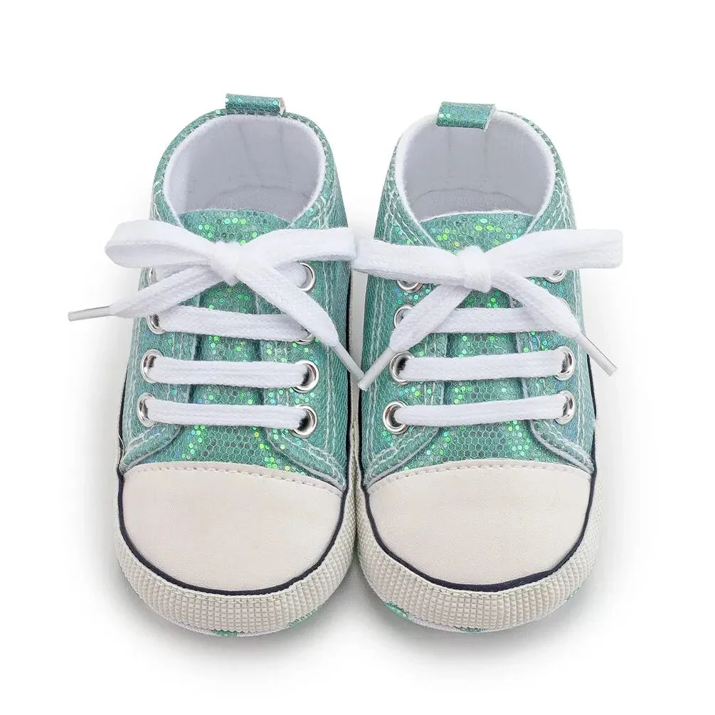 Shimmer Canvas Baby Sneakers – First Walkers (0-18M) - Image 7