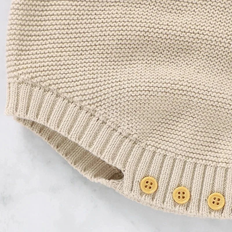 Soft Cotton Knitted Lion Baby Romper (3–24M) - Image 5