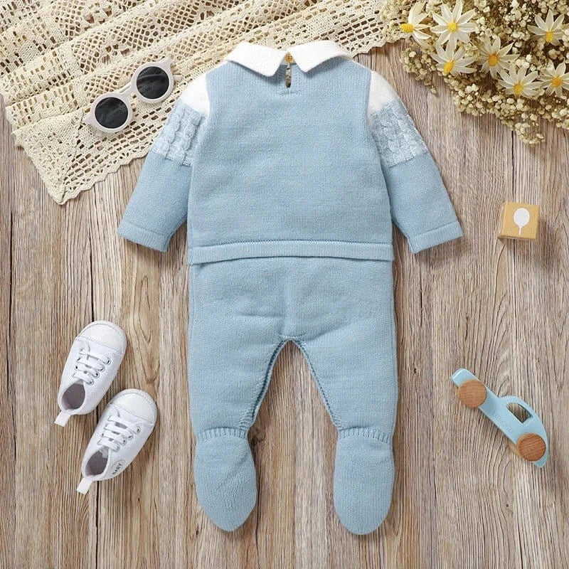 Timeless Striped Knit Romper (0-12M) - Image 3