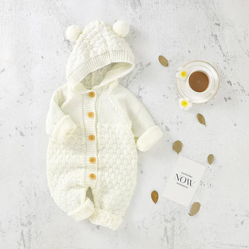 The Cozy Pom-Pom Knit Romper (3–24M) - Image 7