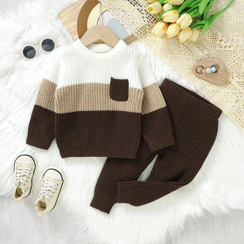 The Cozy Stripe Knit Set (9–36M) - Image 2