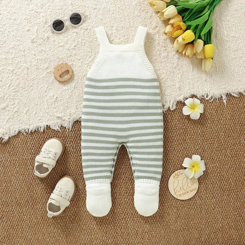 The Soft Stripes Knit Romper (0–12M) - Image 3